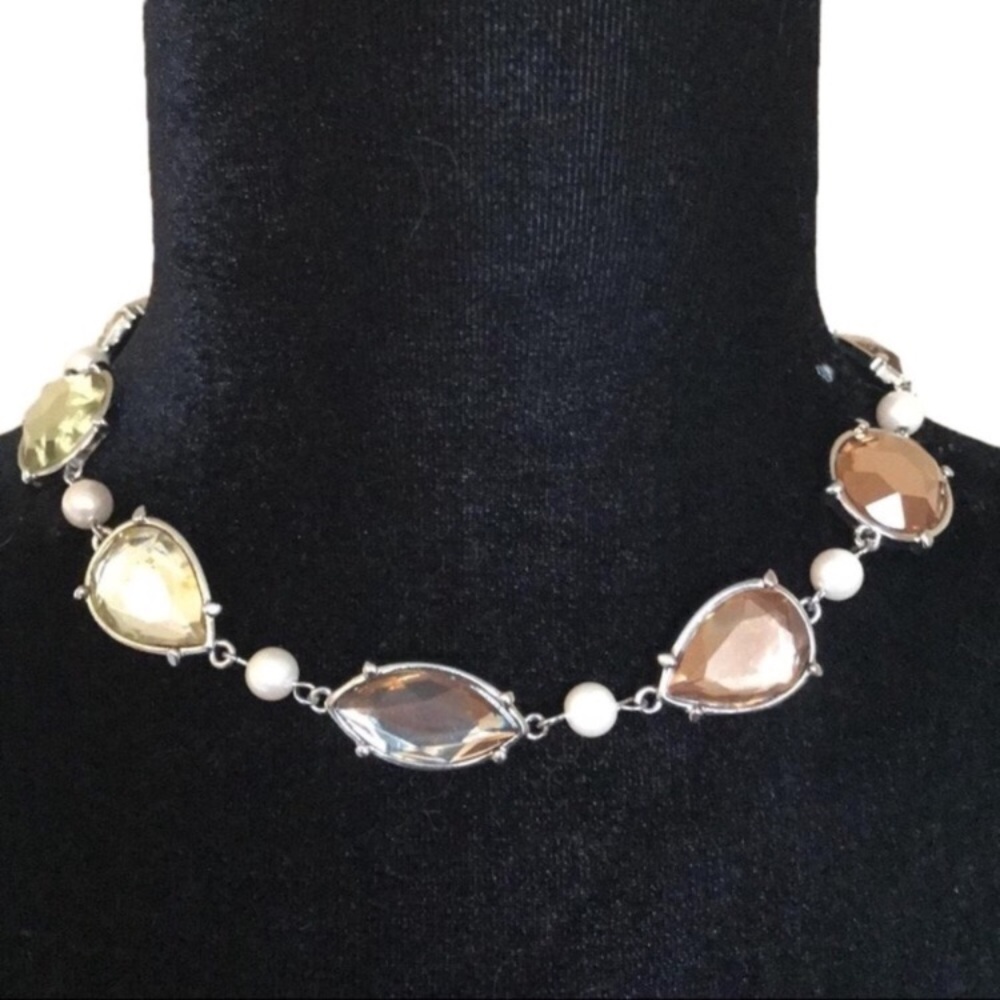 Lia Sophia retired ombré jewel and pearl necklace